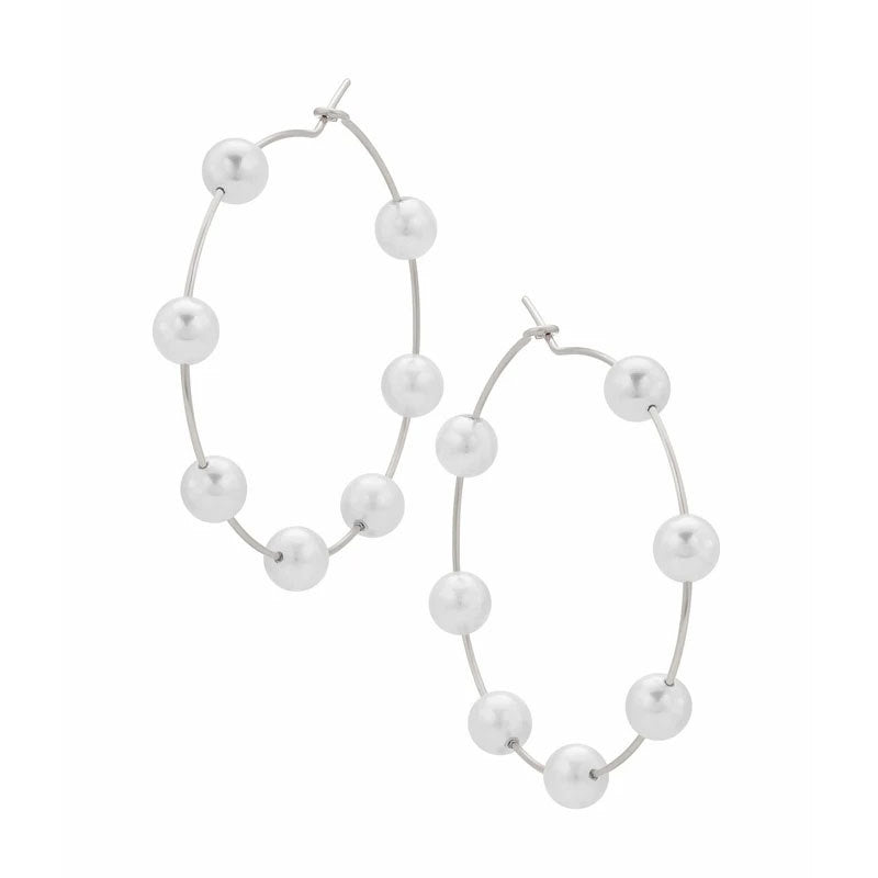 Pearl earrings wholesale european and american cross-border alloy silver jewelry women's niche rings exaggerated stylish high-end earrings