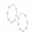 Pearl earrings wholesale european and american cross-border alloy silver jewelry women's niche rings exaggerated stylish high-end earrings