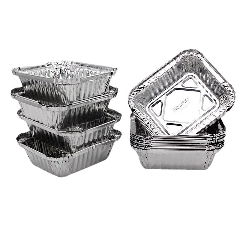 Wholesale disposable barbecue tin foil box baked rice box takeout packaging box multi-specification hot sale in stock