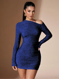 cross-border e-commerce women's party evening dress bodycon red dress elegant  mini dress