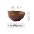 Restaurant stylish ceramic rice bowl, noodle bowl, soup bowl, retrofor home vegetable bowl, large bowl, salad plate, creative kiln-turned tableware