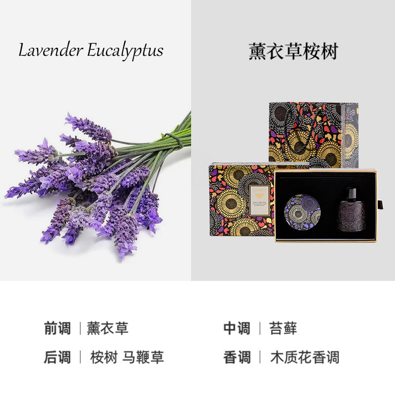 BYME Embossed Starry Sky Cup Candle Aromatherapy Gift Box Premium Atmosphere Fireless Fragrance Aromatherapy Candle