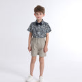 boys' summer outfit set: new, stylish, and trendy baby shirts with short sleeves, perfect for vacation, cool and handsome beach style for kids