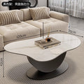 Modern minimalist rock slab coffee table - perfect for small spaces, living rooms, and home use. new irregular cloud-shaped design
