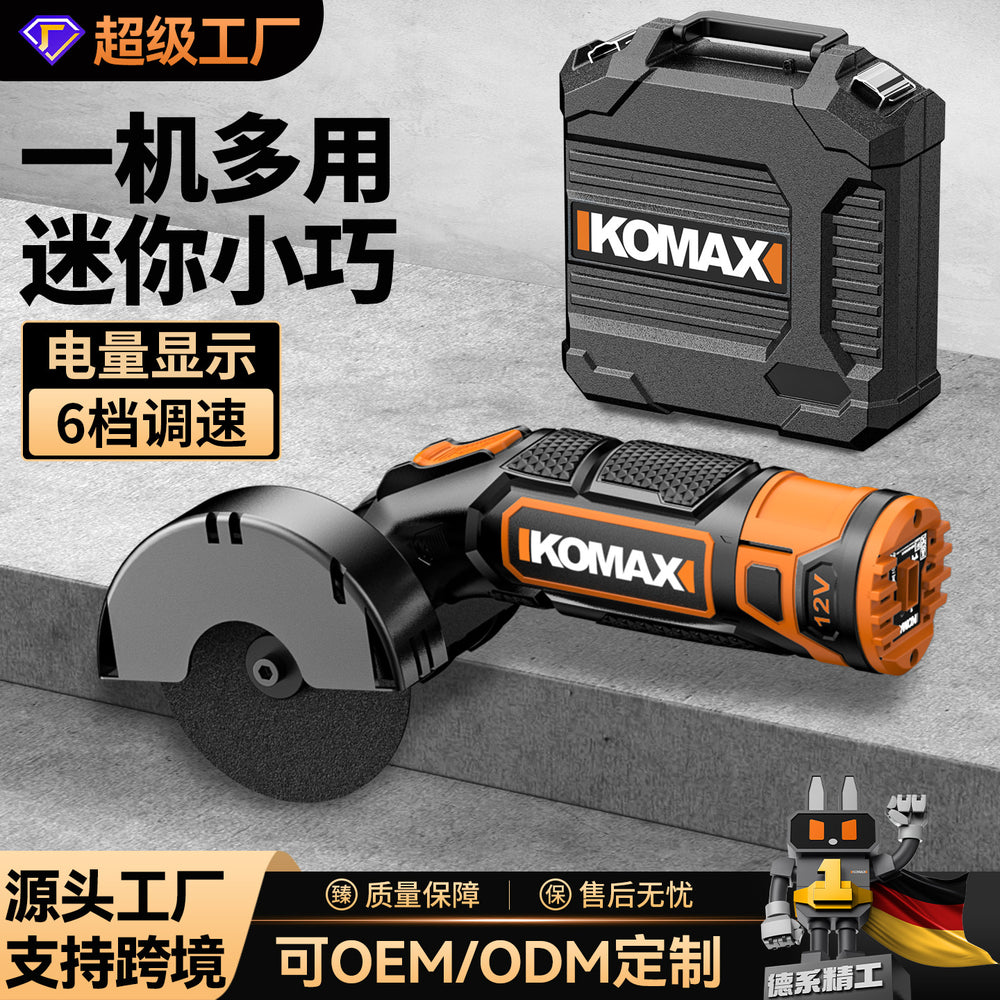 Lithium battery mini angle grinder - cordless polisher, sander, multi-function small hand grinder & cutter for home use