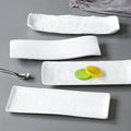 Xiangyuanmei melamine tableware white plate rectangular commercial catering beef plate plastic dinner plate hot pot mutton plate