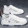 Men's spring breathable anti-odor mesh sneakers - trendy, versatile casual skate shoes for students - soft sole white sneakers