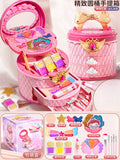 Kids' makeup table playset toy - nail polish, princess makeup box, pretend play, parent-child interaction