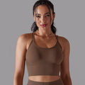 European and american new sexy backless sports bra for women, shockproof push-up yoga bra, quick-drying breathable fitness tank top