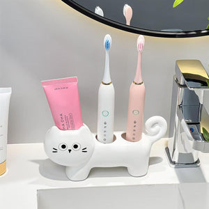 Pa pa little cat toothbrush holder ceramic for home bathroom toothbrush storage rack manual toothbrush storage rack toothbrush base