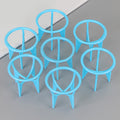 Beauty egg holder plastic shelf gourd puff four-corner drying rack blue makeup egg storage box
