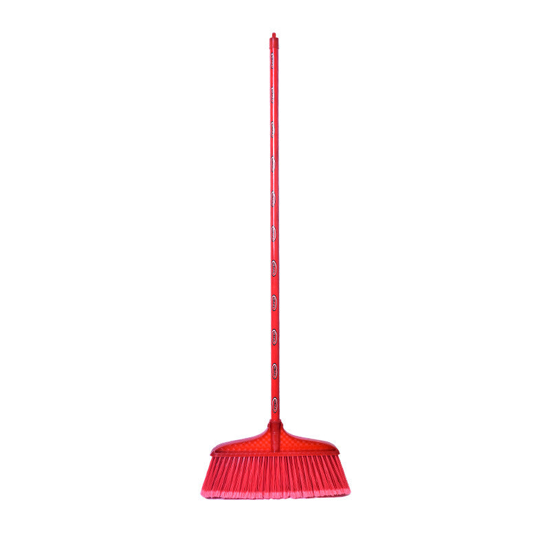 Shuangfu open silk hard hair plastic broom single household sanitation sweeping water outdoor broom head wholesale school factory