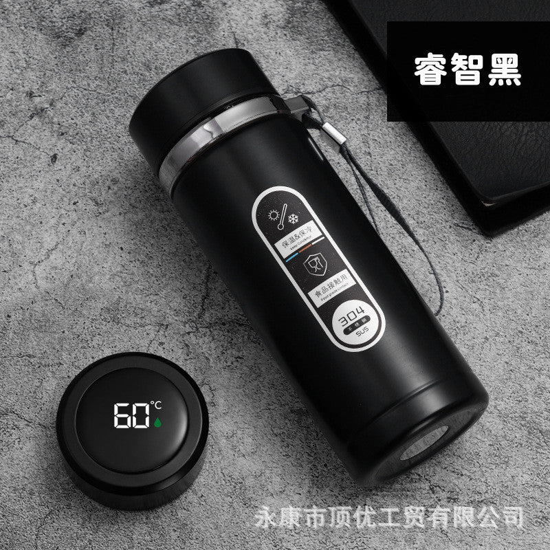 304 large capacity smart sling cup wholesale outdoor portable thermos water kettle car travel water cup engraved logo