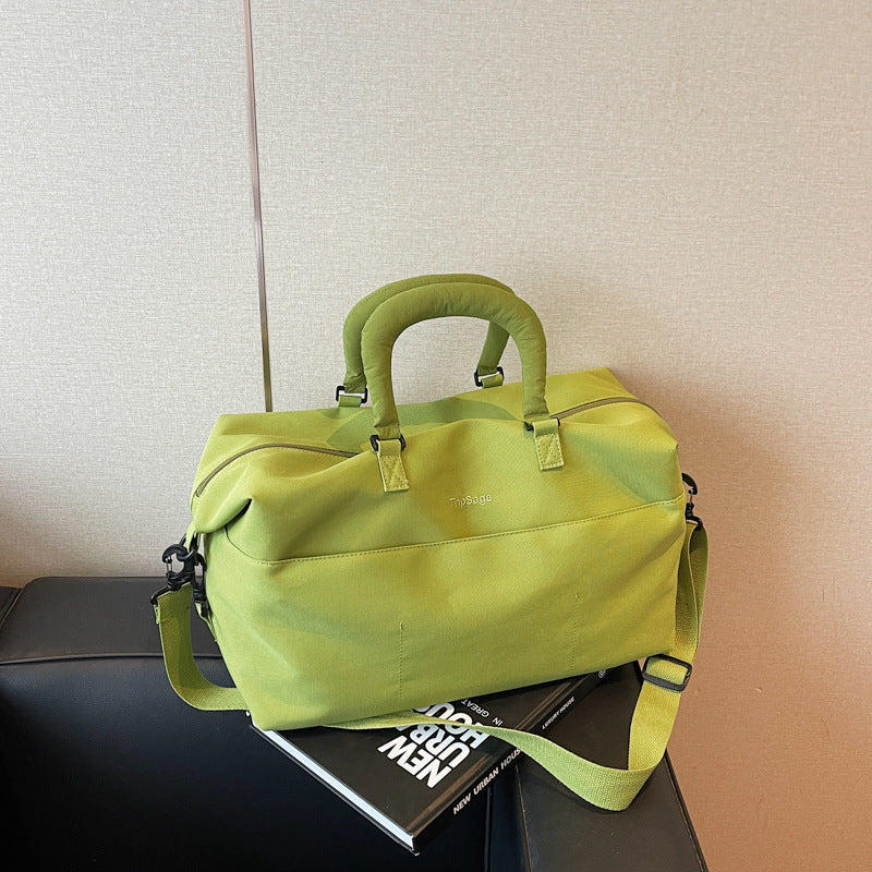 Cross-border foldable luggage bag travel bag dry and wet separation messenger bag simple wear-resistant waterproof short-distance travel bag women