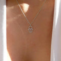 Wholesale "hand of god" crystal necklaces - european & american cross-border jewelry, minimalist evil eye, unique clavicle chains for women, accessible luxury