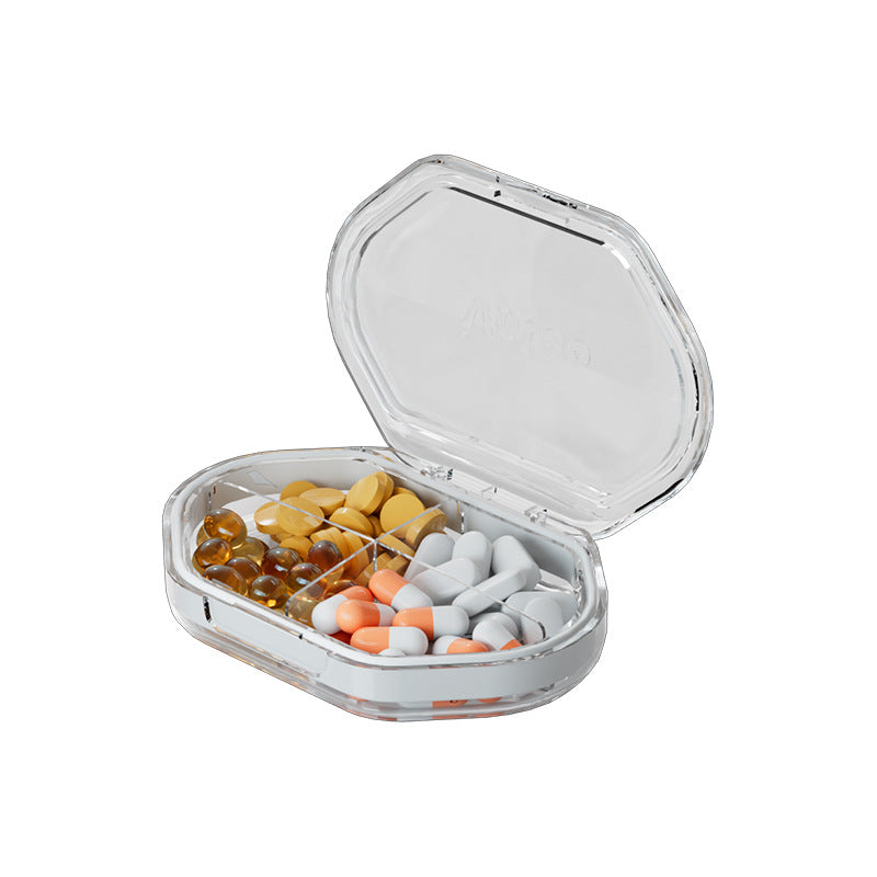 Portable carry-on small medicine box ins wind mini seven-day compartment medicine box, food-grade household medicine box