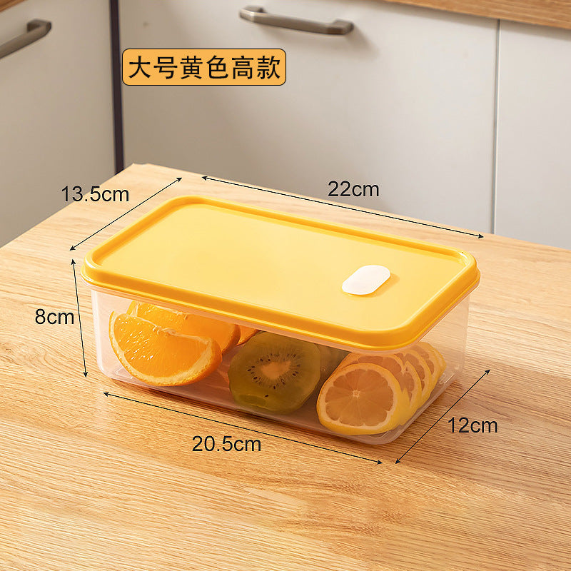 Outdoor sub-packing bento sushi box sealed plastic food storage box with lid transparent food-grade fruit crisper