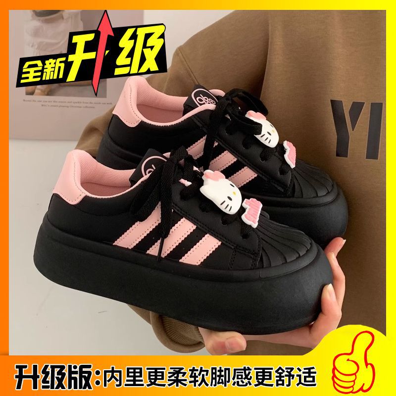 Spring original niche shell toe ugly cute big toe bread shoes girlsthick sole autumeasiest for matchcasual sneakers