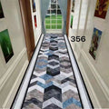 Minimalist modern 3d printed non-slip hallway carpet, hotel, mall, lobby, aisle floor mat roll, home use