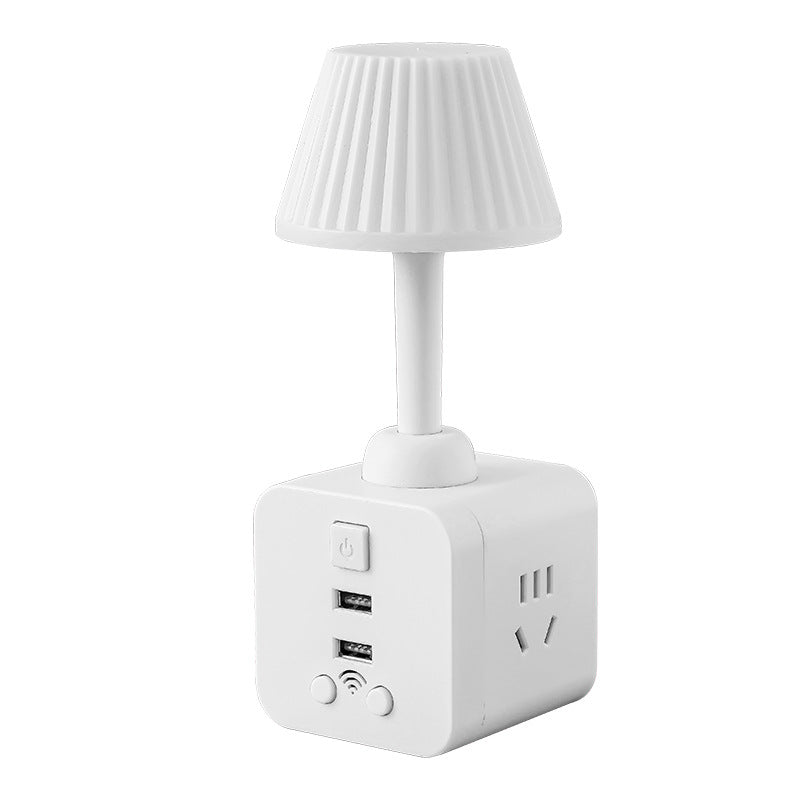 Magic cube voice remote control desk lamp socket all-in-one wireless multifunctional multi-hole socket converter voice control power strip