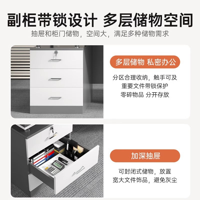 New arrival: executive desk - minimalist modern office desk and chair set for employees, home office, and computer use