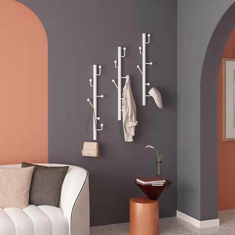 Wall-mounted coat rack, freestanding wall hanger, no-drill wall-mounted clothes rack, clothing store display rack