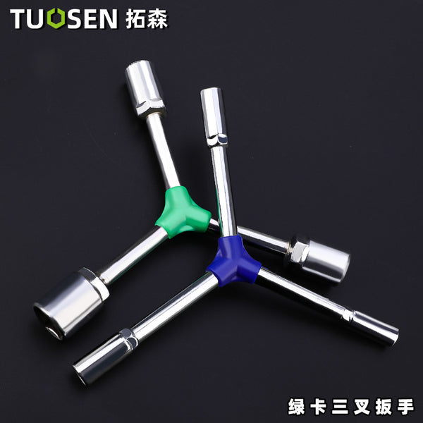 Tuosen Hardware Tools Outer Hexagon Sleeve Wrench Extended Y-type Auto Repair Manual Multifunctional Labor-saving Tripod Wrench