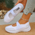 spring and summer new arrivalexportcasualflats women's thick sole flying woven breathable velcro casual mesh plus size women's shoes