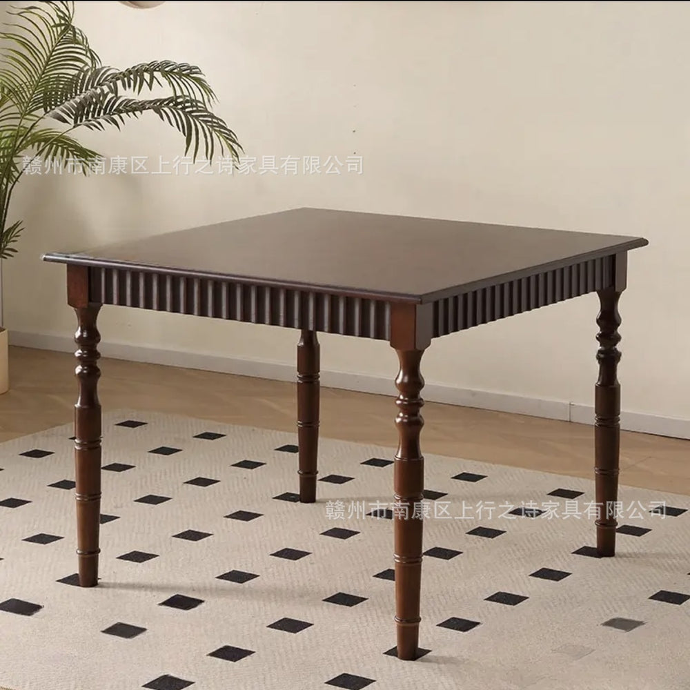 French solid wood dining table rectangular for home living room american restaurant coffee table complete set of dining furniture retro style