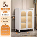 White three-layer - length 120*width 42*height 128cm [upgraded capacity, free universal wheels]