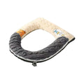 Toilet mat winterfor homewintercute cushion washablefall and winterthickened zipper toilet cover toilet mat
