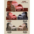 Napping lounge chair for home living room lazy casual single sofa chair genuine leather solid wood home balcony italian rocking chair
