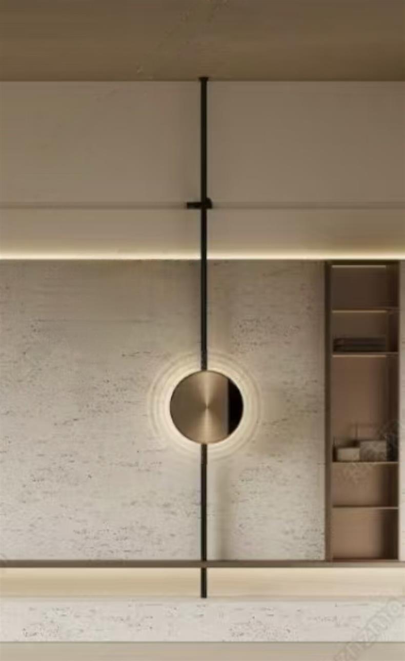 Modern minimalist light luxury long arm wall lamp - designer style for hotel, villa, front desk, and private room