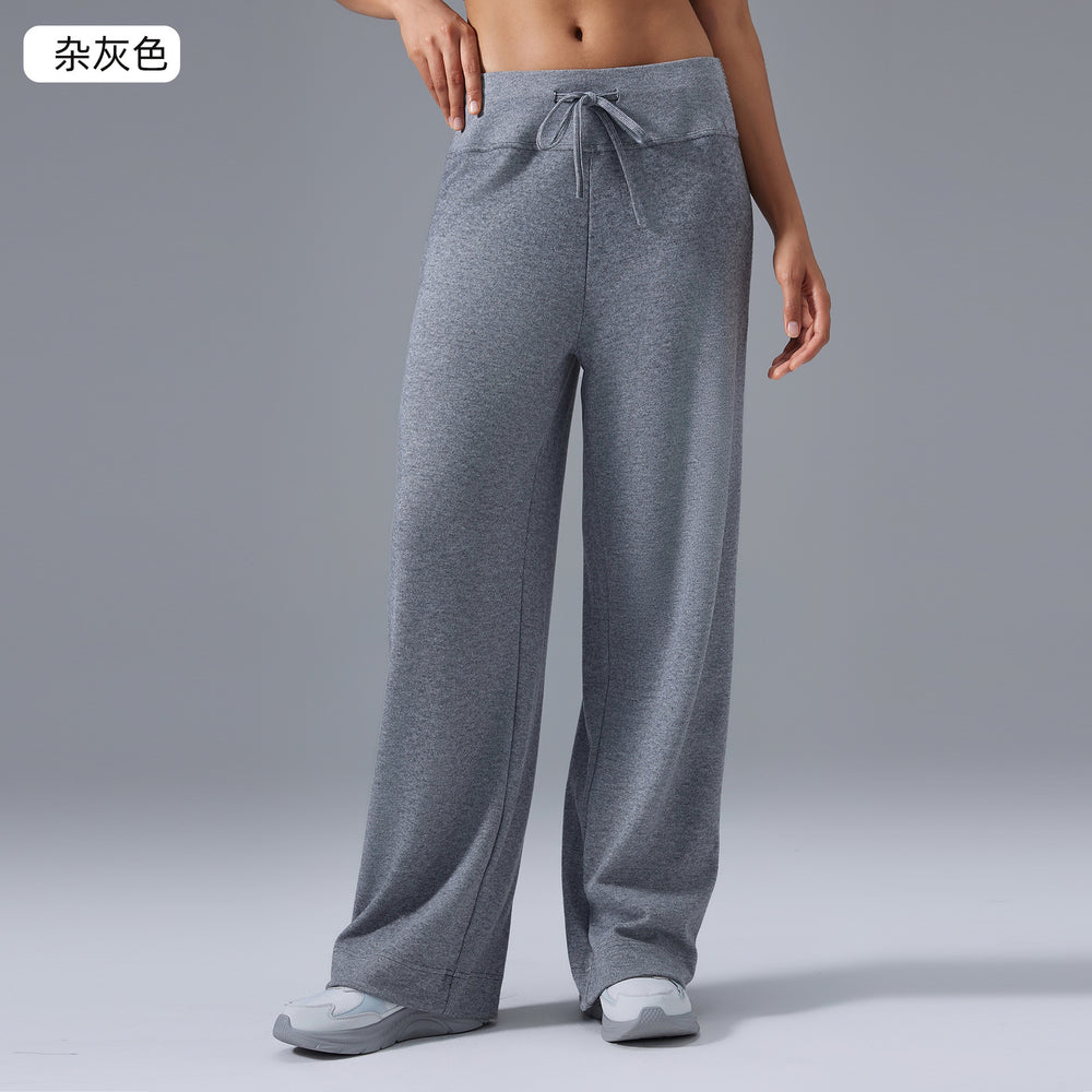 Casualloose wide-leg sports pants for women with drawstring drapedslimming lookfashioneasiest for matchstraight-leg pants summer thin style d25100