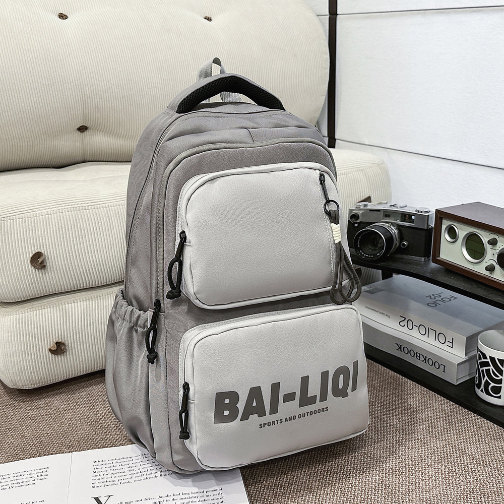 supply backpack - unisex, waterproof, multifunctional travel backpack with printed lettering, suitable for laptops