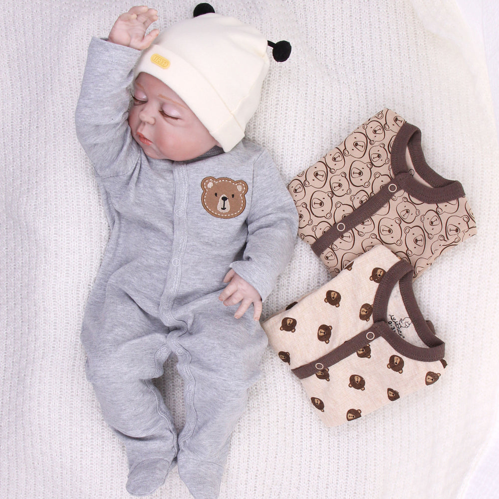 Newborn romper bodysuit - all seasons pure cotton baby long sleeve onesie - infant sleepwear outfit - baby clothes
