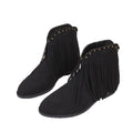 new arrivalretro  frosted short boots women's pointed toe bootsplus size tassel rivet western cowboy boots