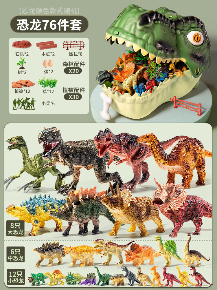 Dinosaur toy set for kids: tyrannosaurus rex, triceratops, and more - soft vinyl, realistic animal model figures