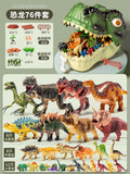 Dinosaur toy set for kids: tyrannosaurus rex, triceratops, and more - soft vinyl, realistic animal model figures