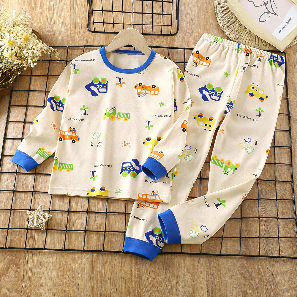 Wholesale new autumn children's home wear: kids' cotton underwear sets, baby thermal underwear, and infant pajamas