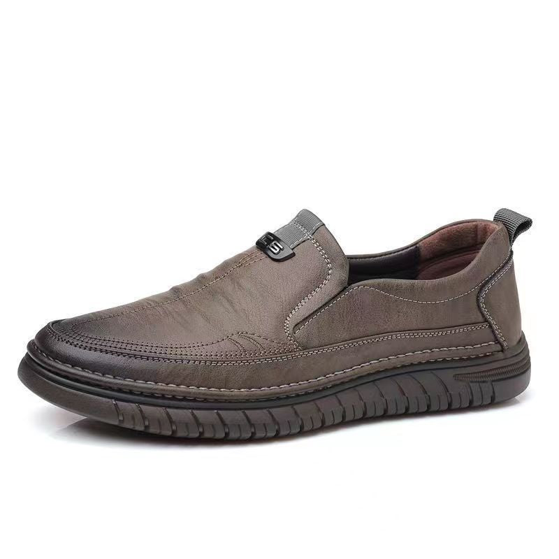 Men's spring new soft leather loafers business casual men's leather shoes slip-on tiktok viral hot seller
