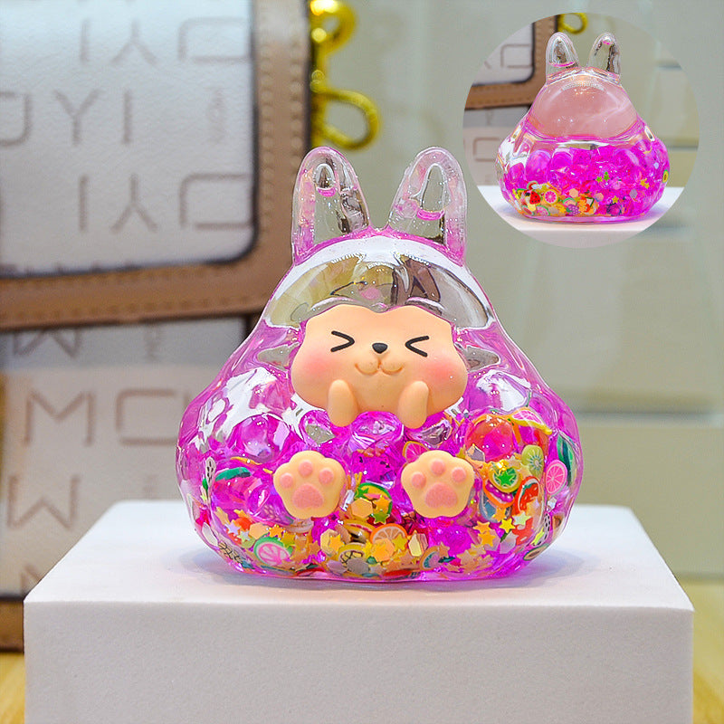 oversized three-dimensional quicksand KIKI shopping mall blind box figure desktop ornament car pendant DIY jewelry accessories