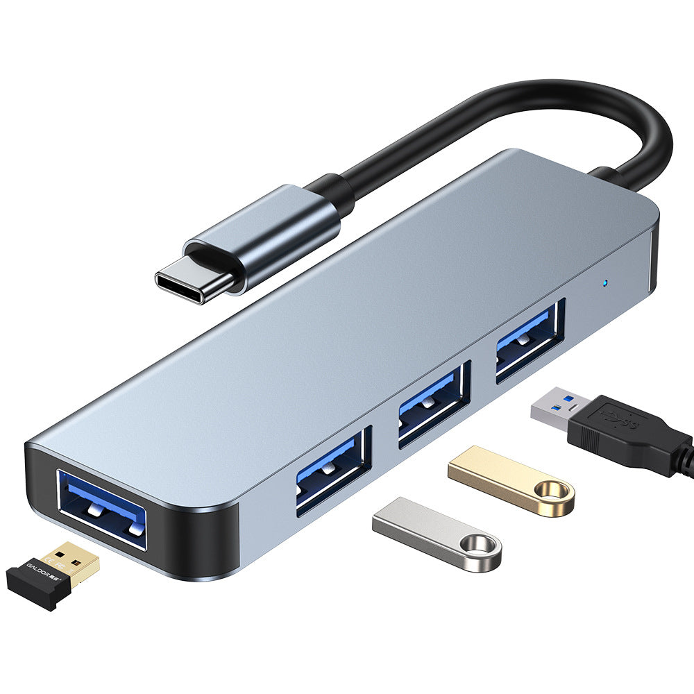 1-to-4 usb 3.0 splitter hub, 7-in-1 multi-interface type-c hub for laptops
