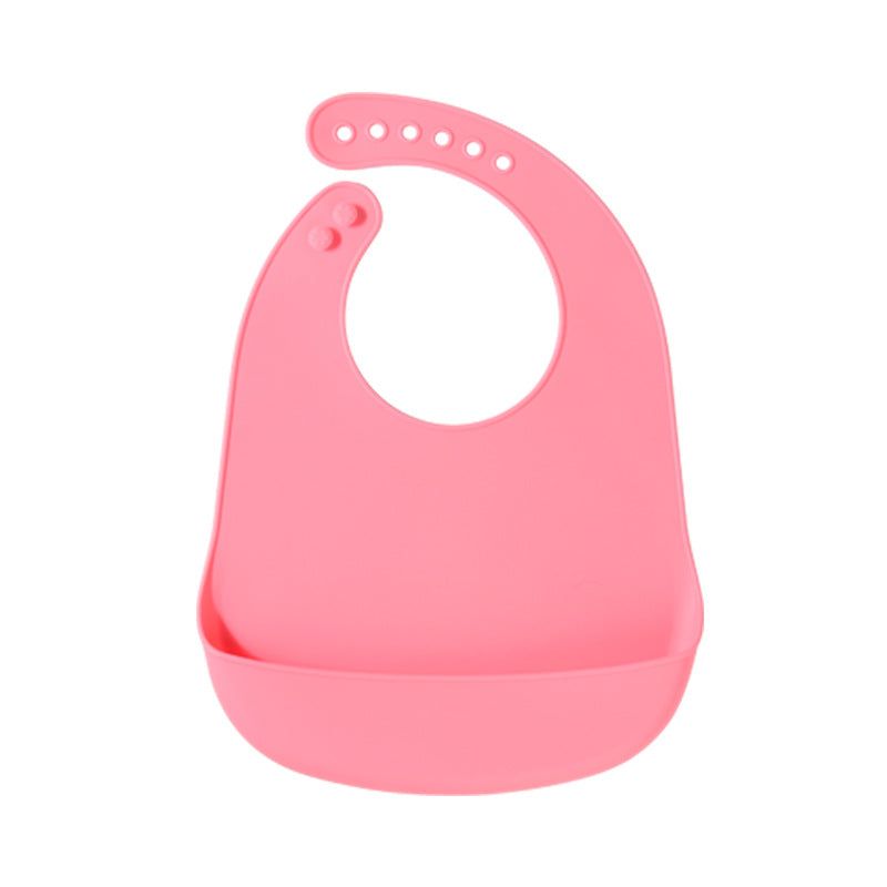 Dongguan Greene Factory Baby Silicone Bib Does Not Contain Bisphenol A Baby Saliva Pocket Children's Tableware Feeding Set