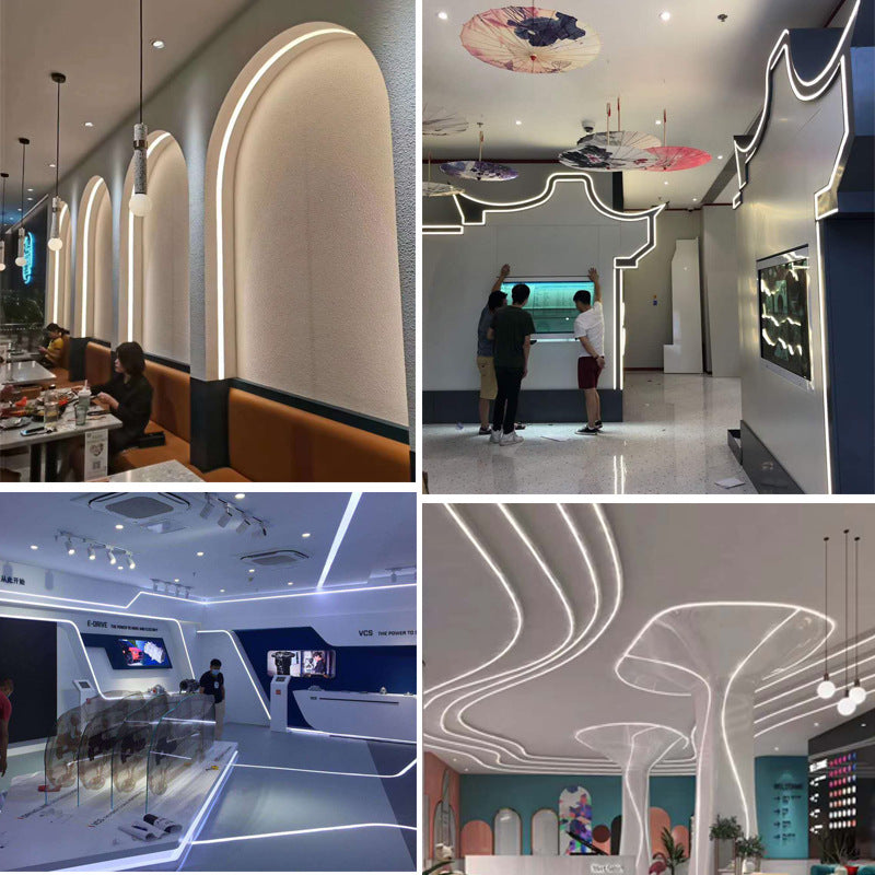 Flexible led silicone light strip sleeve embedded line light 24V soft light slot outdoor waterproof light strip 12V