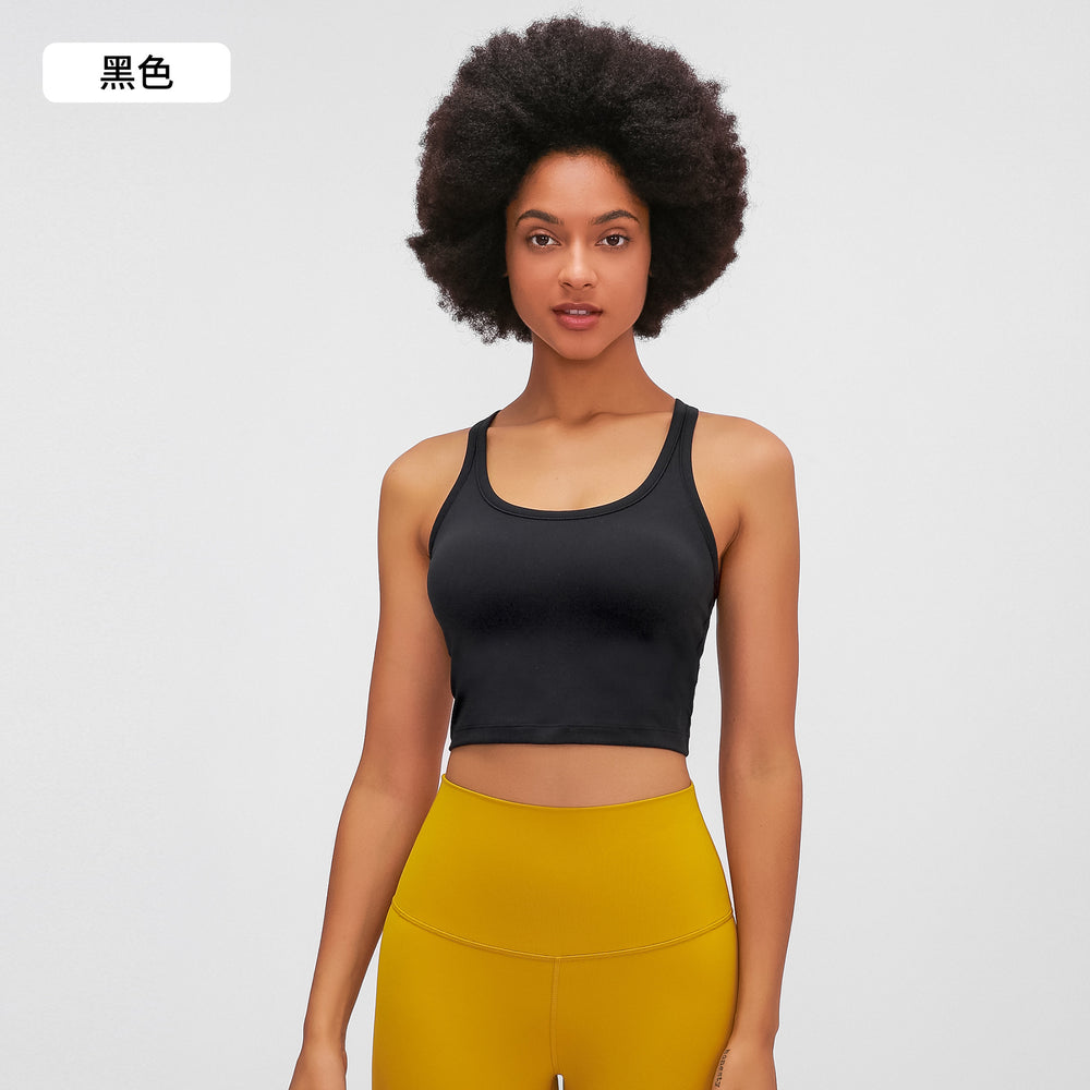 Fashioneasiest for matchnew arrival with chest pad yoga vest women's comfortable naked fitness bubble wrap sports bra s2081