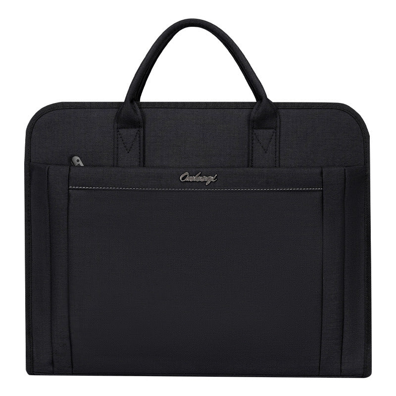 Waterproof large capacity briefcase oxford cloth handbag document storage bag printed office file organizer