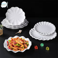 Melamine plate commercial hotel restaurant lace round plate resistant to falling cooking hot dish plate hotel creative cold dish snack plate