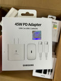 Original t845 charger, compatible with samsung phones, 45w european/uk plug, super fast charge 2.0 charging adapter