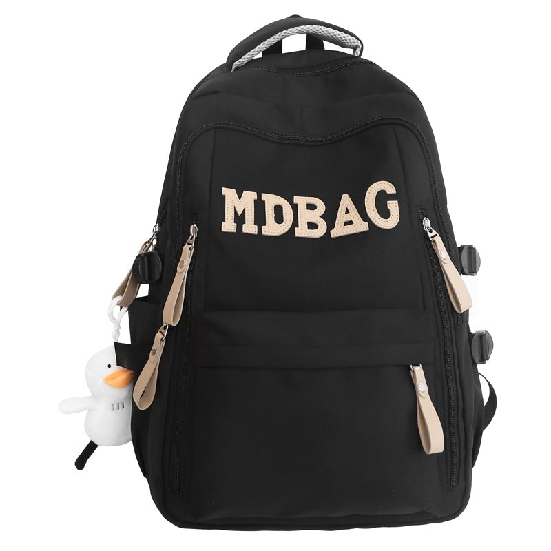 School bag large capacity female strong and durable high school junior high school students fashion versatile casual large backpack new